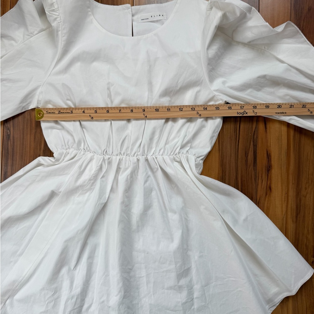 ELIRE White Ruffle Sleeve Peplum Top - Picture 8 of 9